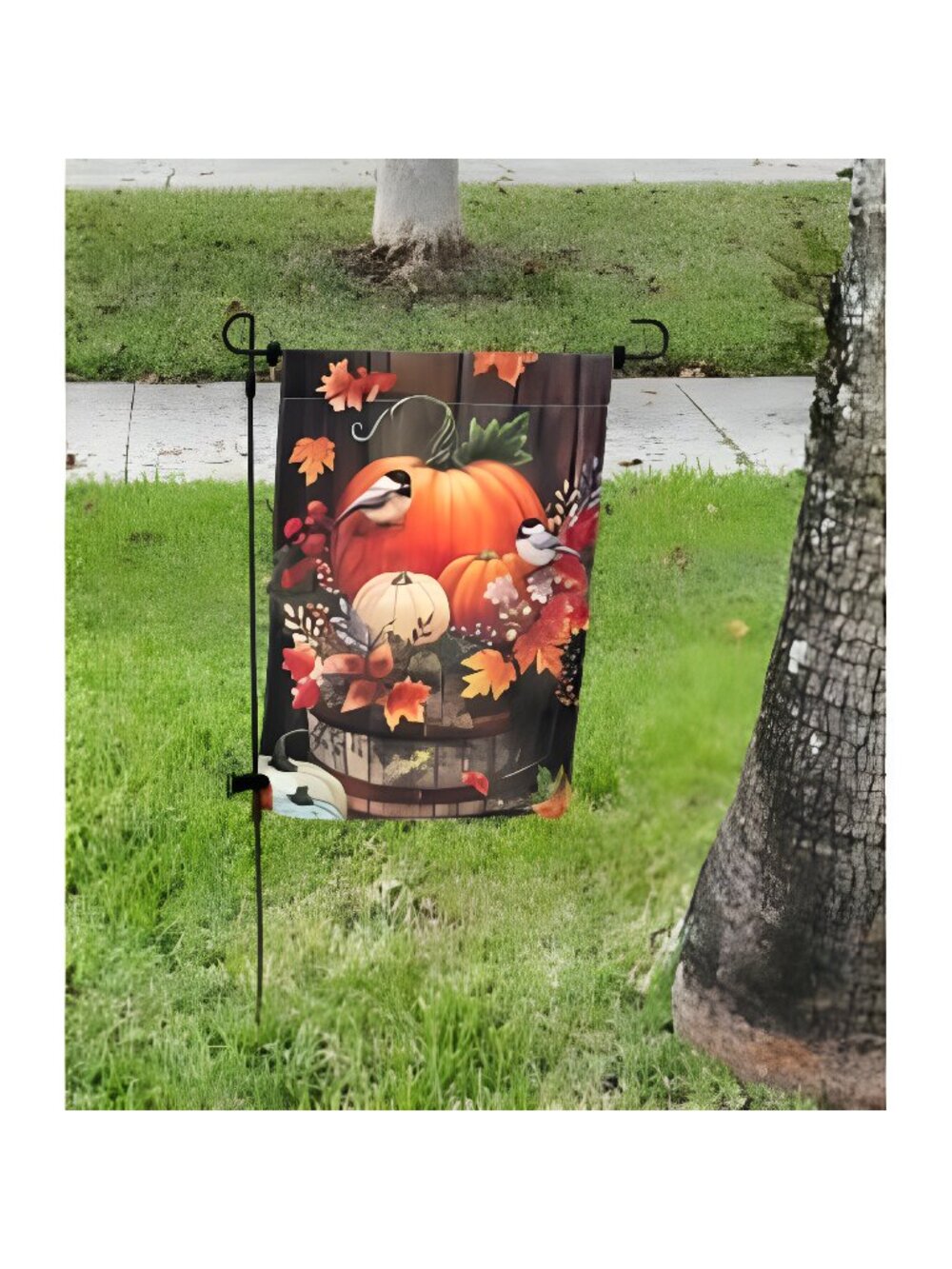 Garden Flags 12x18 Double Sided for Outside, Halloween Pumpkin Yard Flags Garden